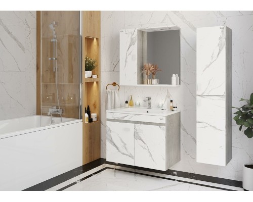 Тумба под раковину Onika Марбл 75.02 107517 подвесная Мрамор Камень бетонный