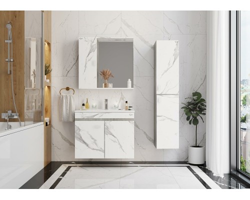 Тумба под раковину Onika Марбл 75.02 107517 подвесная Мрамор Камень бетонный