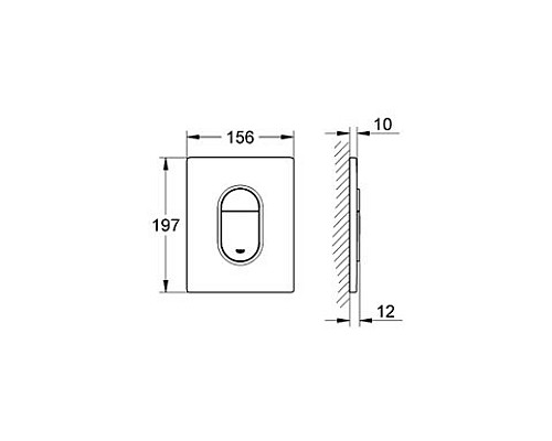 Накладная панель Grohe для унитаза вертикальная 38844SH0
