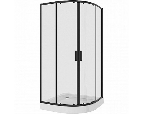 Душевой уголок Niagara Nova NG-6807-08 BLACK 100х100 профиль Черный стекло прозрачное