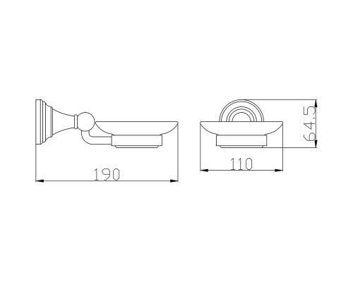 Мыльница Rav Slezak Morava MKA0300CMAT Черный матовый