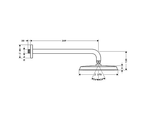 Верхний душ Hansgrohe Raindance Classic AIR 27424000 Верхний душ Hansgrohe Raindance Classic AIR 27424000
