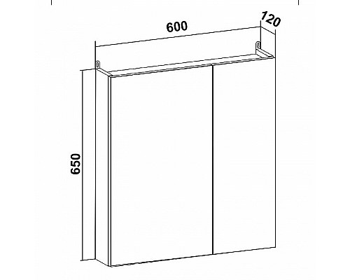 Зеркальный шкаф Runo Лада 60 00-00001161 Дуб серый
