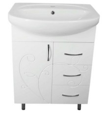 Тумба под раковину Style Line Эко Фьюжн 26 Стелла 65 ЛС-00002285 Белый глянец