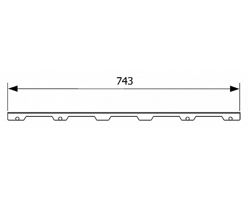 Декоративная панель TECE drainline steel II 600883