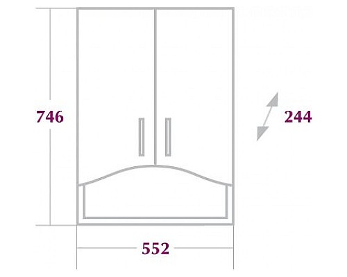 Шкаф Onika Арка 55 Белый