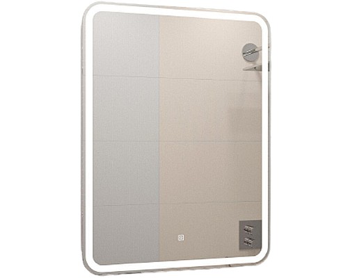 Зеркальный шкаф Art&Max Platino AM-Pla-600-800-1D-R-DS-F с подсветкой с сенсорным выключателем Белый