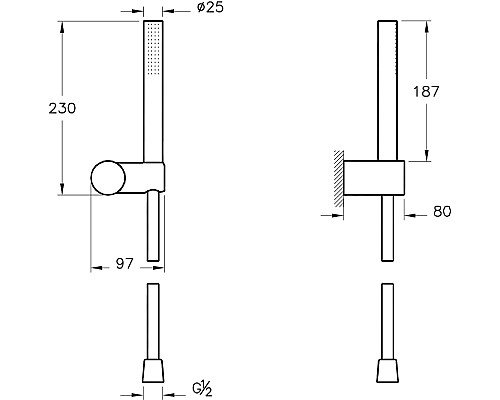 Душевой гарнитур Vitra Origin A4554326 Медь