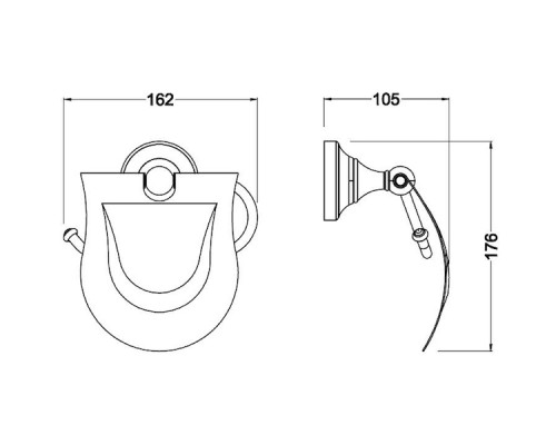 Держатель туалетной бумаги Schein Saine Chrome Хром