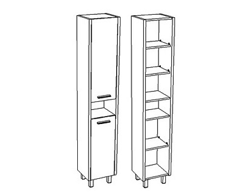 Шкаф-пенал Corozo Лорена 35 SD-00000304 напольный