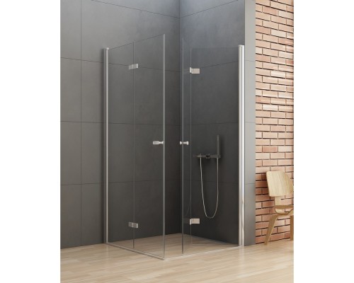Душевое ограждение NEW TRENDY NEW SOLEO складные 2D 80x100x195 (хром)