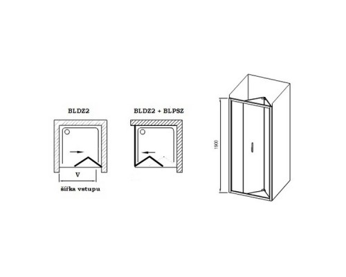 Душевая дверь Ravak Blix X01H70C00Z1 90 блестящий прозрачный
