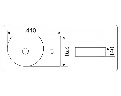 Раковина CeramaLux 41 9273L L белая