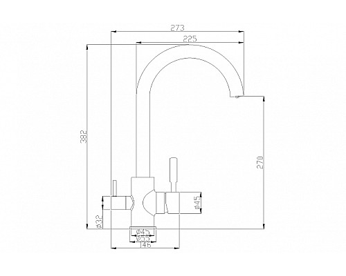 Смеситель для кухни ZorG Steel Hammer SH 713 BLACK CR Черный матовый