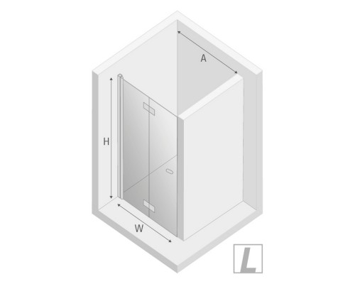 Душевая дверь NEW TRENDY NEW SOLEO складные L 100x195 (хром)