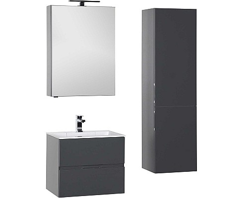 Тумба под раковину Aquanet Алвита 70 183992 подвесная Серый антрацит