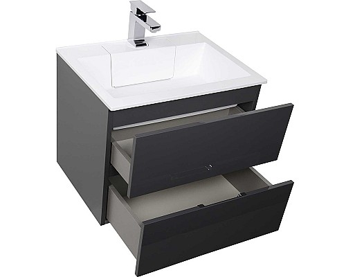 Тумба под раковину Aquanet Алвита 70 183992 подвесная Серый антрацит