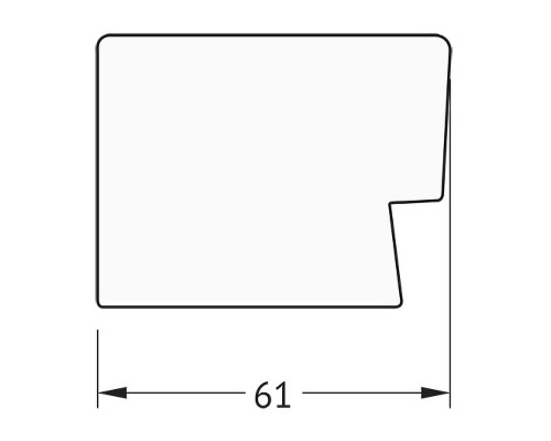 Зеркало Evoform Definite 144х54 BY 3108 в багетной раме - Алюминий 61 мм
