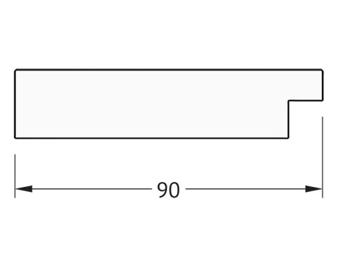 Зеркало Evoform Definite 150х60 BY 3118 в багетной раме - Чеканка золотая 90 мм