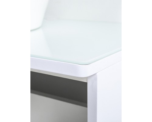 Тумба с раковиной Orange Otto 75 Ot-75TuGLASS+B08-360W подвесная Белый глянец