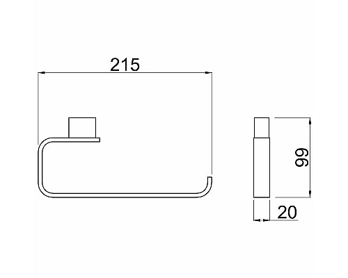 Полотенцедержатель Allen Brau Infinity 6.21010-31 Черный матовый