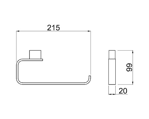 Полотенцедержатель Allen Brau Infinity 6.21010-31 Черный матовый