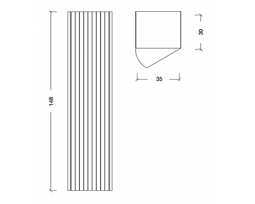Шкаф пенал Boheme Armadi Art Monaco 35 868-RCR подвесной Бордо глянец Хром