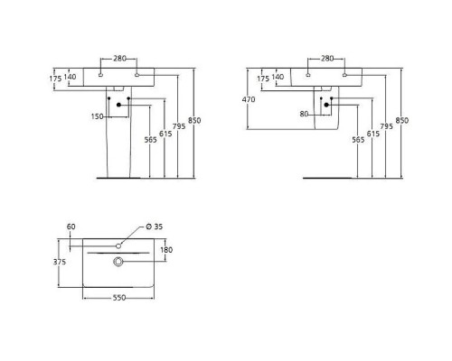 Раковина Ideal Standard Connect Cube 55 E788601 Белая