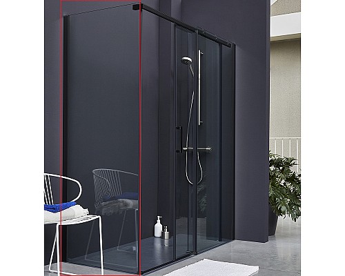 Душевая стенка Jacob Delafon Contra 80 E22FC80-BL Черный матовый
