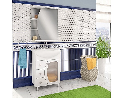 Зеркальный шкаф Runo Линда 60 00000001082 правый