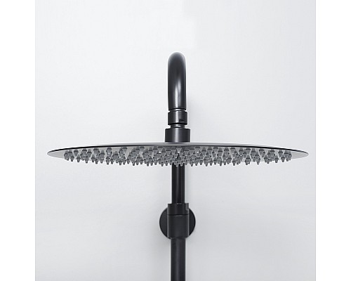 Душевая система WasserKRAFT A28801 с термостатом Черная матовая