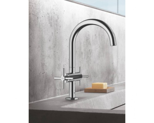 Смеситель Grohe двухвентильный для раковины на 1 отверстие