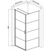 Душевой уголок AQUAme 80x80 L профиль Черный матовый стекло прозрачное