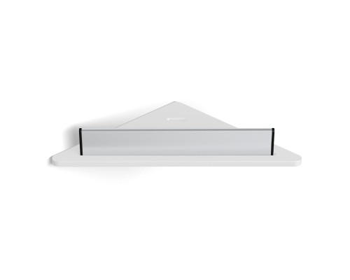 Полка угловая белая с ораничителем-скребок LANGBERGER 73451-WH