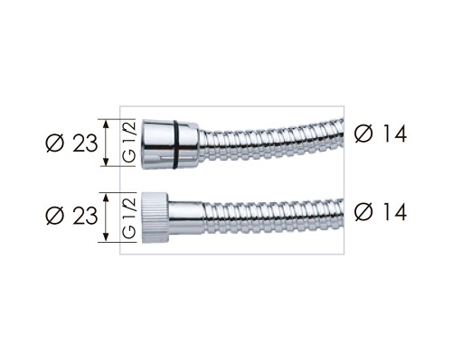 Душевой шланг Remer 333CN200 Хром
