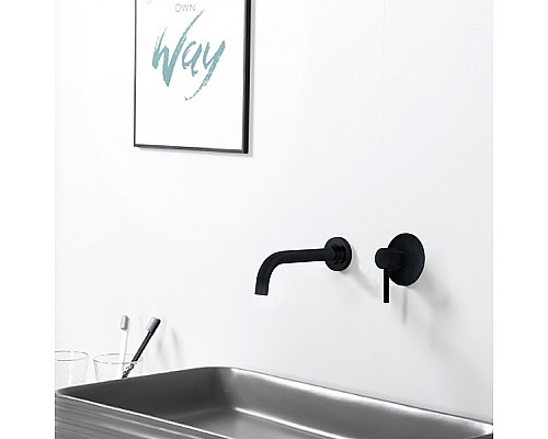 Смеситель ABBER Wasser Kreis AF8112B для раковины скрытого монтажа, черный матовый