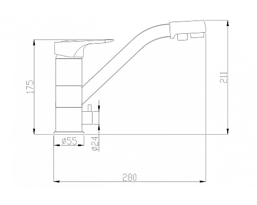 Смеситель для кухни ZORG Steel Hammer SH 321 BLACK BR