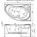 Акриловая ванна Aquanet Capri 170x110 R 203922