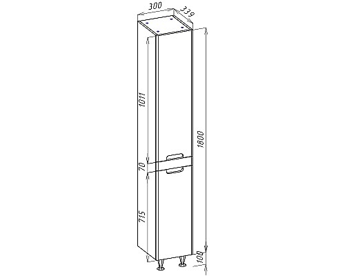 Шкаф пенал Bellezza Грейс 30 R 4620802661016 Белый