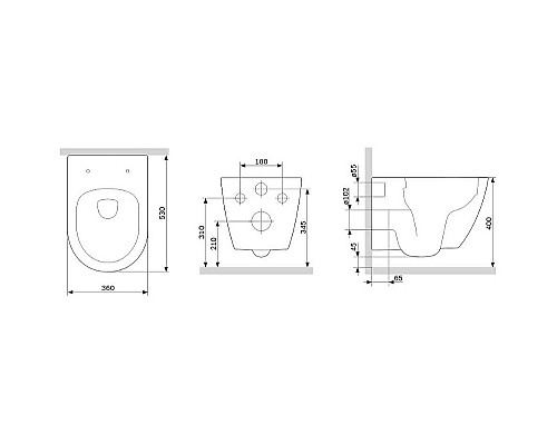 Унитаз Damixa Apollo DX22C1700SC подвесной с сиденьем Микролифт
