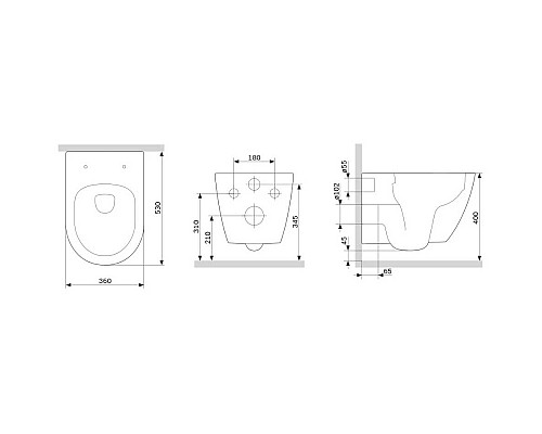 Унитаз Damixa Apollo DX22C1700SC подвесной с сиденьем Микролифт