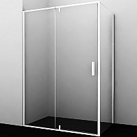Душевой уголок WasserKRAFT Neime 120x100 19P10 профиль Белый матовый стекло прозрачное