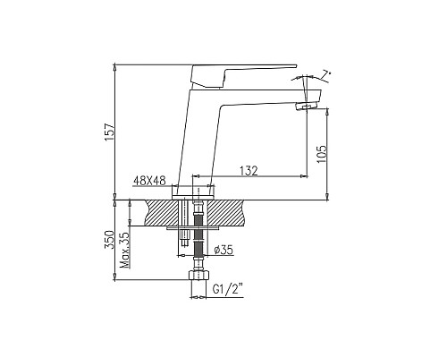 Смеситель для раковины Haiba HB11191 Хром