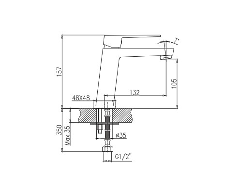 Смеситель для раковины Haiba HB11191 Хром