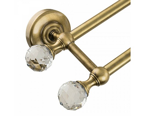 Полотенцедержатель Migliore Amerida 16569 двойной Бронза с кристаллами Swarovski