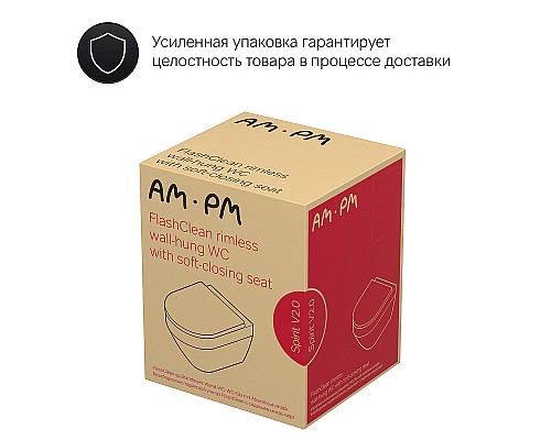 Унитаз AM.PM Spirit V2.0 C701700MBSC подвесной Черный матовый с сиденьем микролифт