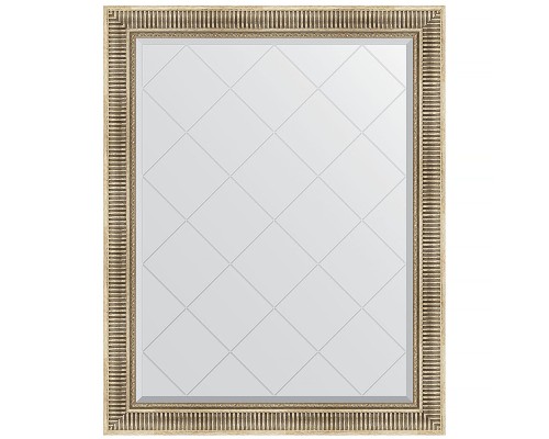 Зеркало Evoform Exclusive-G 122х97 BY 4368 с гравировкой в багетной раме - Серебряный акведук 93 мм