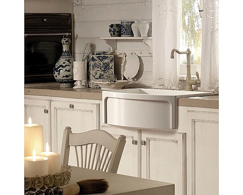 Мойка кухонная Kerasan Hannah Devon 544001 60x53 белый