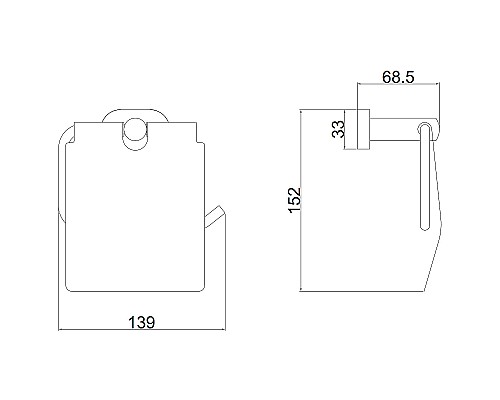 Держатель туалетной бумаги Belz B905 B90503 с крышкой Вороненая сталь