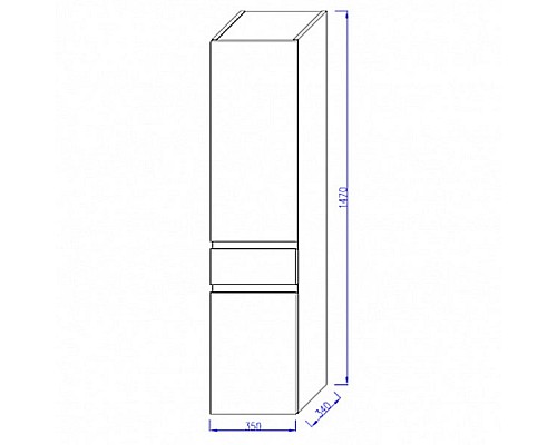 Шкаф пенал Jacob Delafon Madeleine 35 EB2069G-J5 L подвесной Белый глянец